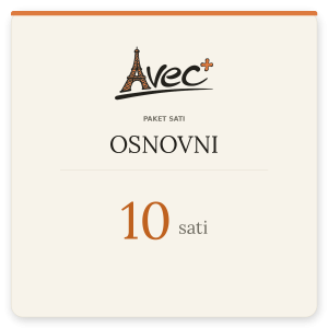 Paket 10 sati individualne nastave francuskog — AVEC+ Osnovni