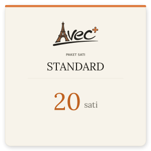 Paket 20 sati individualne nastave francuskog — AVEC+ Standard