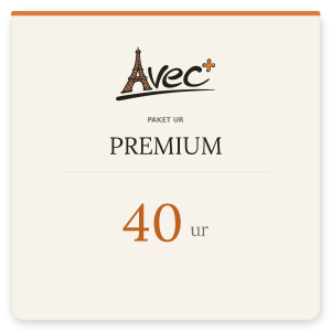 Paket 40 ur individualnega pouka francoščine — Avec plus Premium